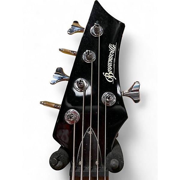Used Brownsville 5 STRING BASS Crimson Red Trans Electric Bass Guitar