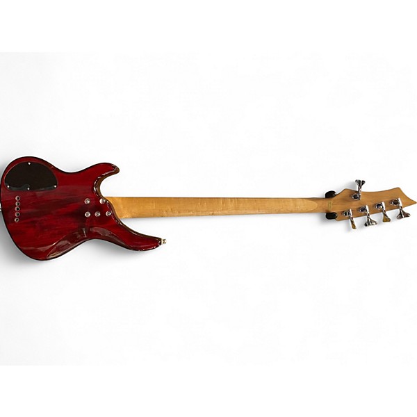 Used Brownsville 5 STRING BASS Crimson Red Trans Electric Bass Guitar