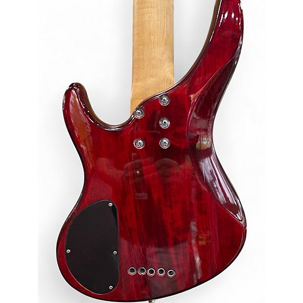 Used Brownsville 5 STRING BASS Crimson Red Trans Electric Bass Guitar