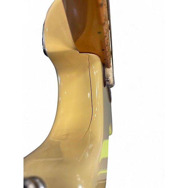 Used Fender American Deluxe Stratocaster Antique White Solid Body Electric Guitar