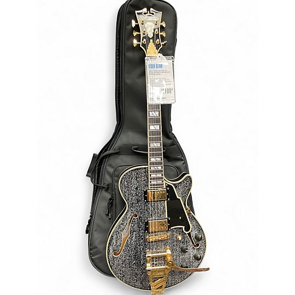 Used D'Angelico Excel SS Black and White Hollow Body Electric Guitar