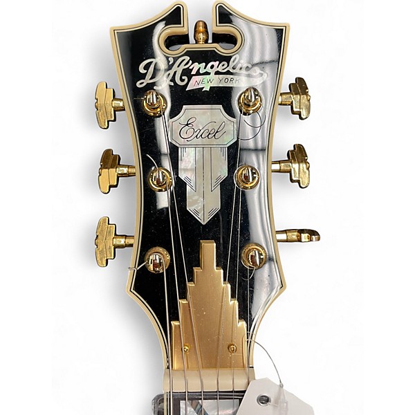 Used D'Angelico Excel SS Black and White Hollow Body Electric Guitar