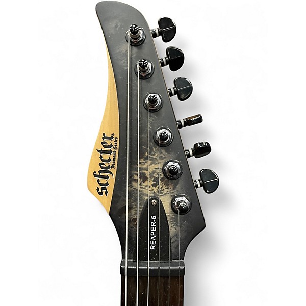 Used Schecter Guitar Research Reaper-6 Charcoal Burst Solid Body Electric Guitar