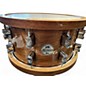 Used PDP by DW 7.5X14 LTD ED MAPLE AND WALNUT SNARE Dark Stain Drum