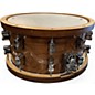 Used PDP by DW 7.5X14 LTD ED MAPLE AND WALNUT SNARE Dark Stain Drum