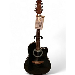 Used Ovation 1861AX-5 Standard Balladeer Black Acoustic Electric Guitar
