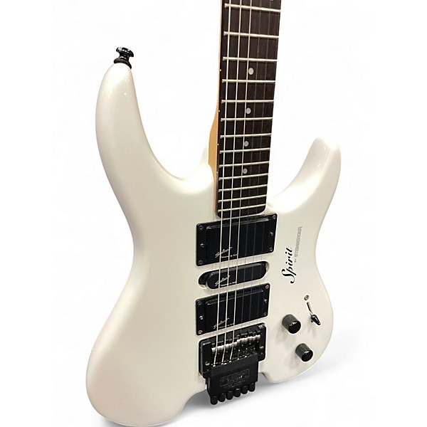 Used Spirit GU White Solid Body Electric Guitar