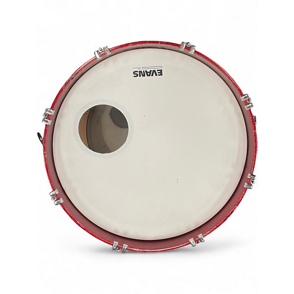 Used Ludwig 4 Piece CLASSIC MAPLE RED SPARKLE Drum Kit