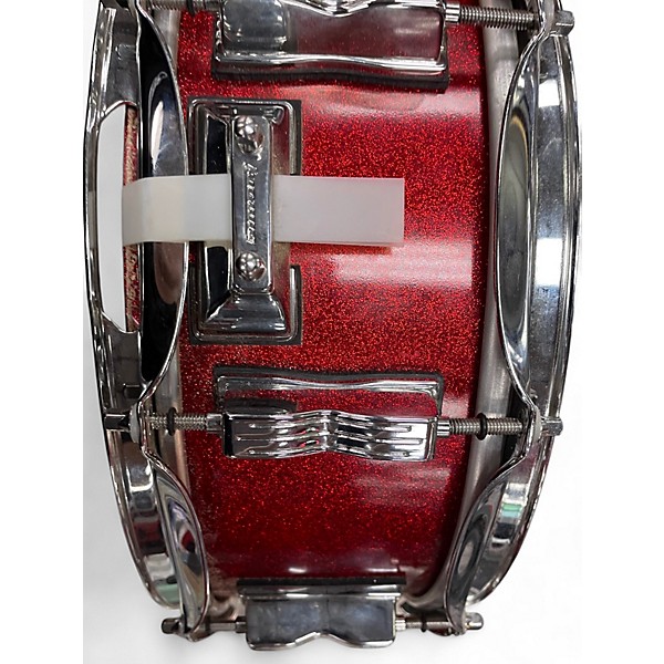 Used Ludwig 4 Piece CLASSIC MAPLE RED SPARKLE Drum Kit
