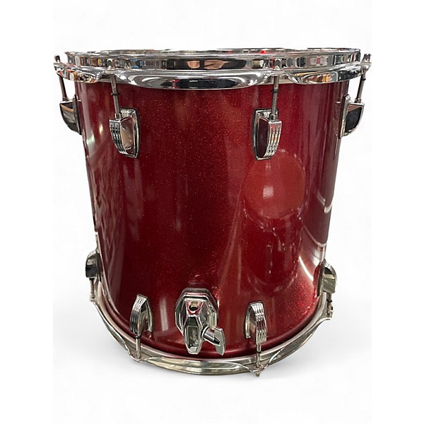 Used Ludwig 4 Piece CLASSIC MAPLE RED SPARKLE Drum Kit
