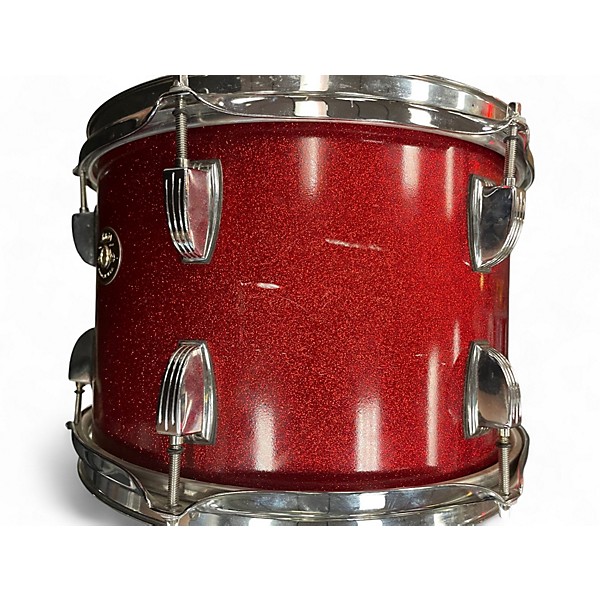 Used Ludwig 4 Piece CLASSIC MAPLE RED SPARKLE Drum Kit