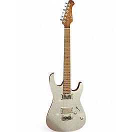 Used Harley Benton Fusion III Silver Sparkle Solid Body Electric Guitar