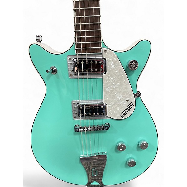 Used Gretsch Guitars G5237 ELECTROMATIC DOUBLE JET SURF GREEN & WHITE Solid Body Electric Guitar