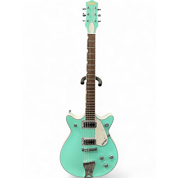 Used Gretsch Guitars G5237 ELECTROMATIC DOUBLE JET SURF GREEN & WHITE Solid Body Electric Guitar