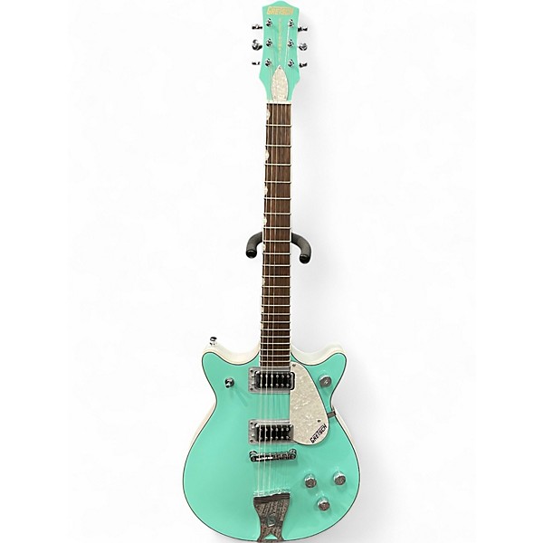 Used Gretsch Guitars G5237 ELECTROMATIC DOUBLE JET SURF GREEN & WHITE Solid Body Electric Guitar