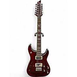 Used Schecter Guitar Research CSH-12 CRIMSON RED Hollow Body Electric Guitar