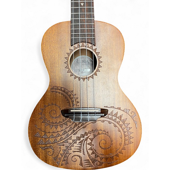Used Luna Tribal Tenor Natural Ukulele Natural | Guitar Center