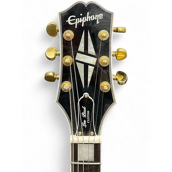 Used Epiphone Les Paul Custom Vintage White Solid Body Electric Guitar