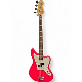 Used 2022 Fender Mark Hoppus Signature Jaguar Bass HOT PINK Electric Bass Guitar