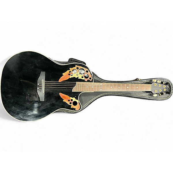 Used Ovation CS257 Celebrity Ebony Acoustic Electric Guitar