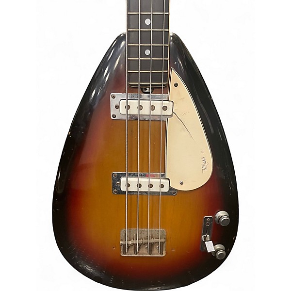 Vintage 1960s VOX Apache 1 Classic Teardrop Bass 3 Color Sunburst Electric Bass Guitar