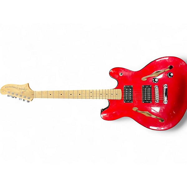 Used Squier Classic Vibe Starcaster Candy Apple Red Hollow Body Electric Guitar
