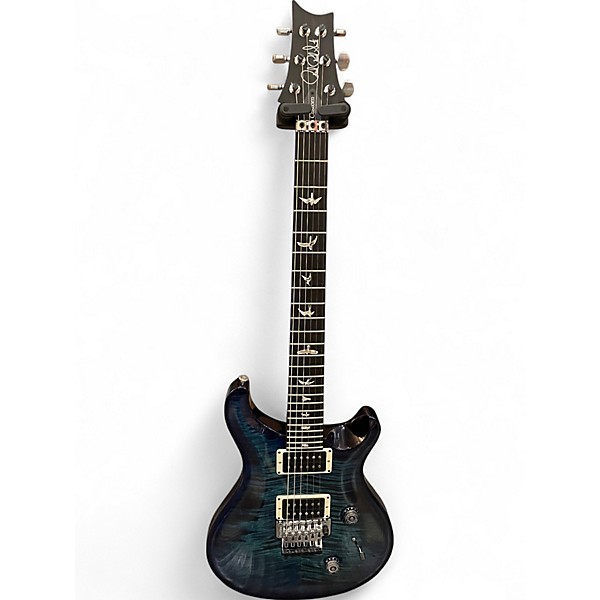 Used 2022 PRS Custom 24 Floyd Rose 10 Top Cobalt Smokeburst Solid Body Electric Guitar
