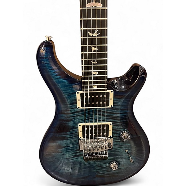 Used 2022 PRS Custom 24 Floyd Rose 10 Top Cobalt Smokeburst Solid Body Electric Guitar