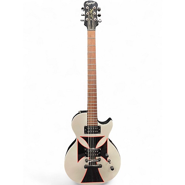 Used Epiphone Les paul Iron Cross  Silver Sparkle Solid Body Electric Guitar
