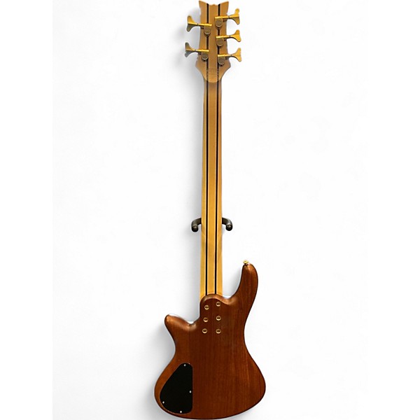 Used Schecter Guitar Research DIAMOND SERIES CUSTOM 5 BROWN Electric Bass Guitar