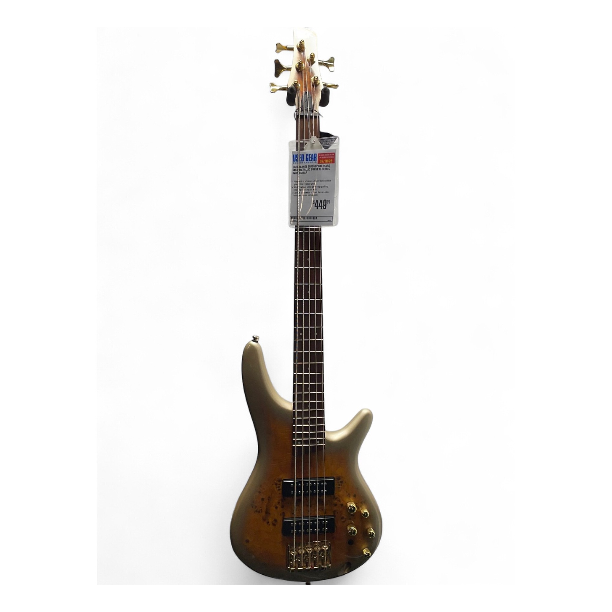 IBANEZ エレキベースアクティブピックアップ DXH-MN/DXH-MB Used Ibanez Sr405EPBDX Mars gold metallic burst Electric