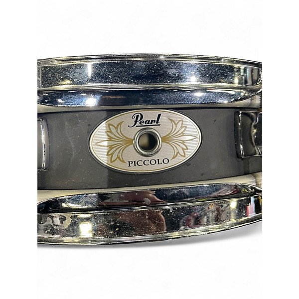 Used Pearl 14X3 PICCOLO SNARE Satin Black Drum