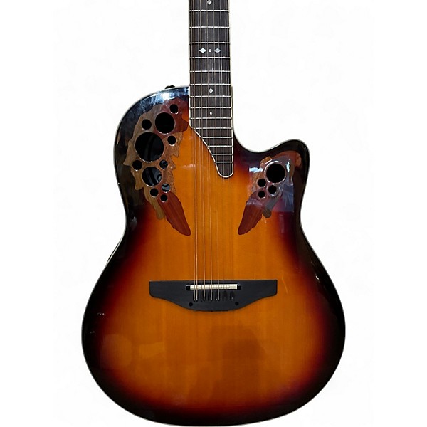 Used Ovation 2758AX 3 Color Sunburst 12 String Acoustic Electric Guitar