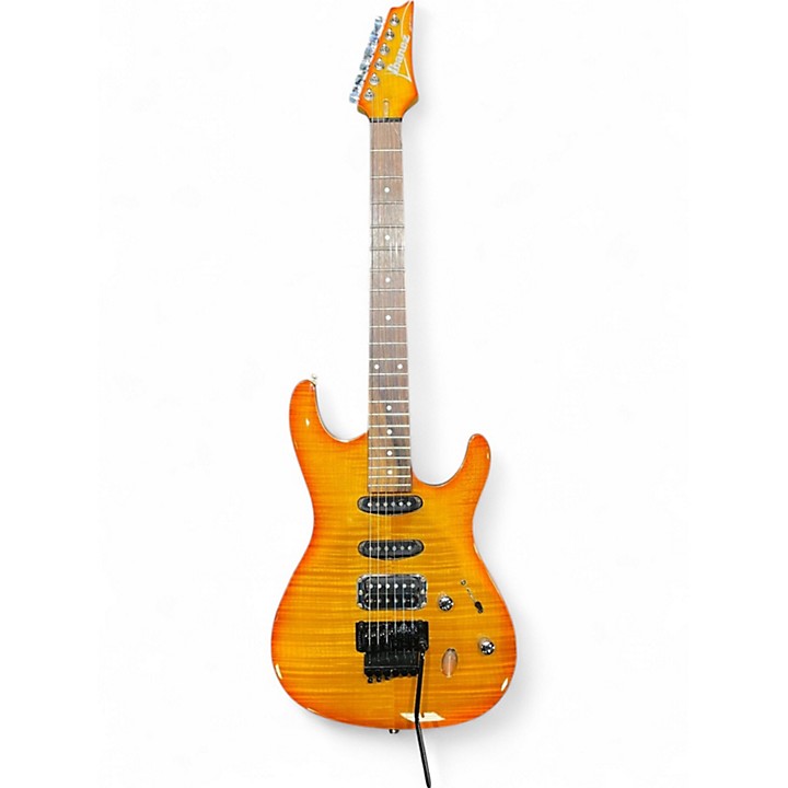 Used Ibanez SA260FM SA Series Amber Solid Body Electric