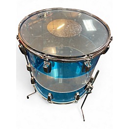 Used Ludwig 3 Piece Vistalite 50th Anniversary Fab 3-Piece Shell Pack Blue/Clear/Blue Drum Kit