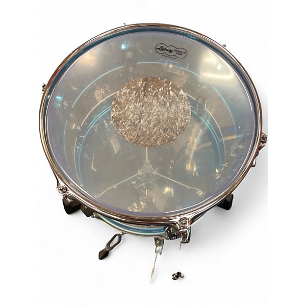 Used Ludwig 3 Piece Vistalite 50th Anniversary Fab 3-Piece Shell Pack Blue/Clear/Blue Drum Kit