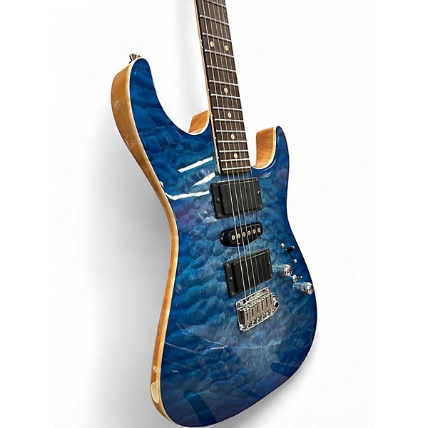 Used 2010 Tom Anderson Hollow Drop Top Jack's Blue Burst Solid Body Electric Guitar
