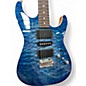 Used 2010 Tom Anderson Hollow Drop Top Jack's Blue Burst Solid Body Electric Guitar