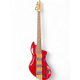 Used 1999 Lace Helix 4 String Red Electric Bass Guitar