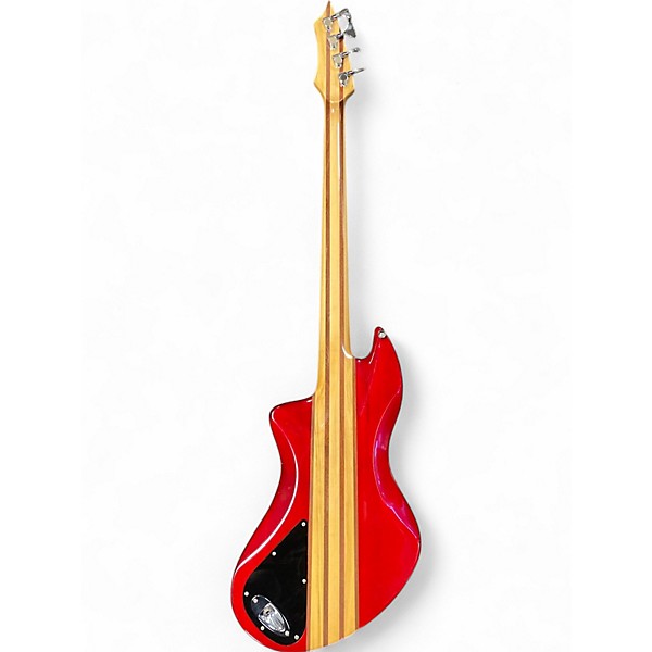 Used 1999 Lace Helix 4 String Red Electric Bass Guitar