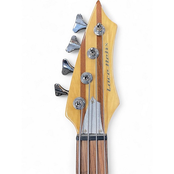 Used 1999 Lace Helix 4 String Red Electric Bass Guitar