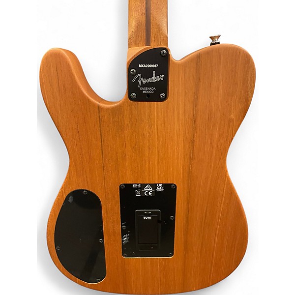 Used Fender Acoustasonic Player Telecaster Atomic White Acoustic Electric Guitar
