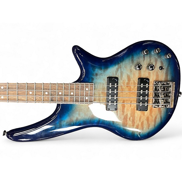 Used Jackson X Series Spectra Bass SBXQ IV Amber Blue Burst Electric Bass Guitar