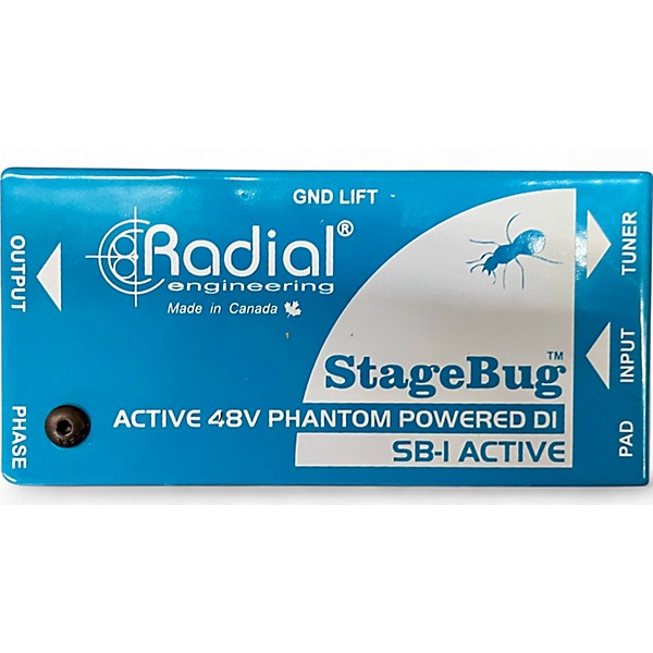 Used Radial Engineering stagebug active 48v SB-1 Sound Package
