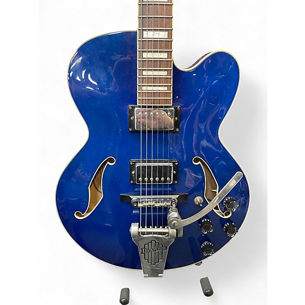 Used Ibanez AFS75T Artcore Bigsby Blue Hollow Body Electric Guitar