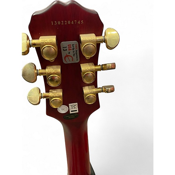 Used Ephiphone LES PAUL CUSTOM PROPHCY PLUS Red Solid Body Electric Guitar