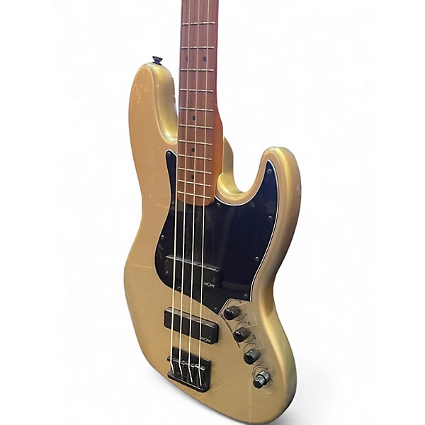 Used Squier jazz bass Shoreline Gold Electric Bass Guitar