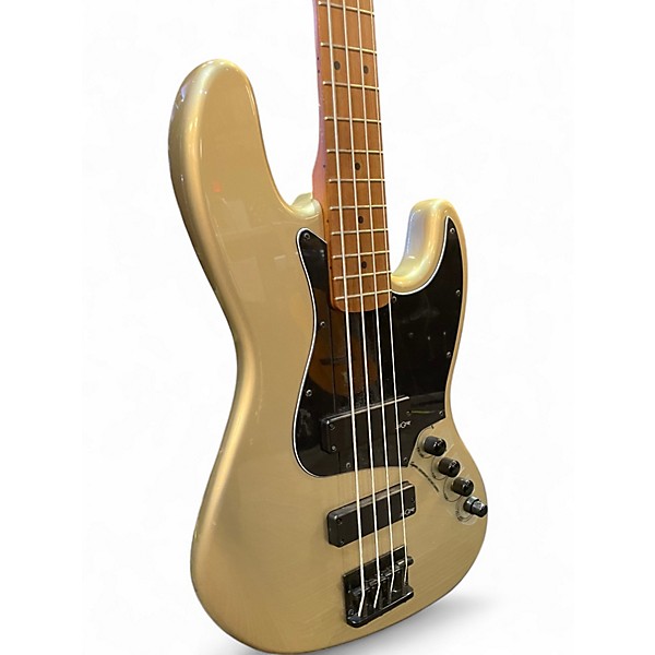 Used Squier jazz bass Shoreline Gold Electric Bass Guitar