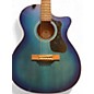 Used Guild om240ce Blue Acoustic Electric Guitar