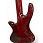 Used Schecter Guitar Research Stiletto Elite 5 String Crimson Red Trans Electric Bass Guitar